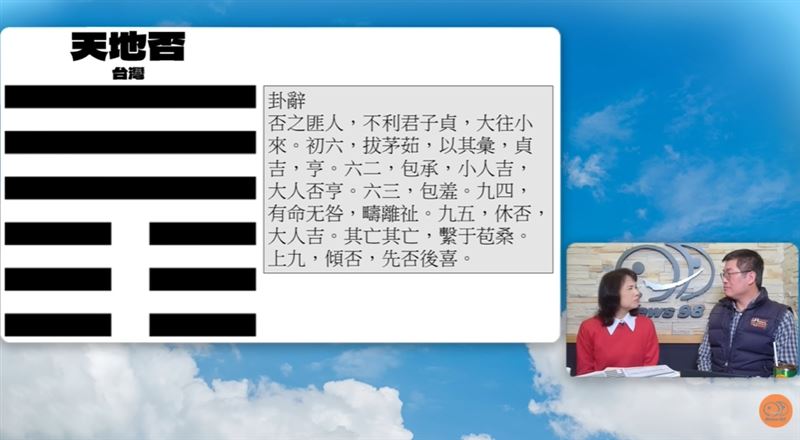 易術大師李咸陽神預言川普慘了成真。曝《風水漸》卦逼美國現形。（圖／翻攝自NEWS98 【財經起床號】）