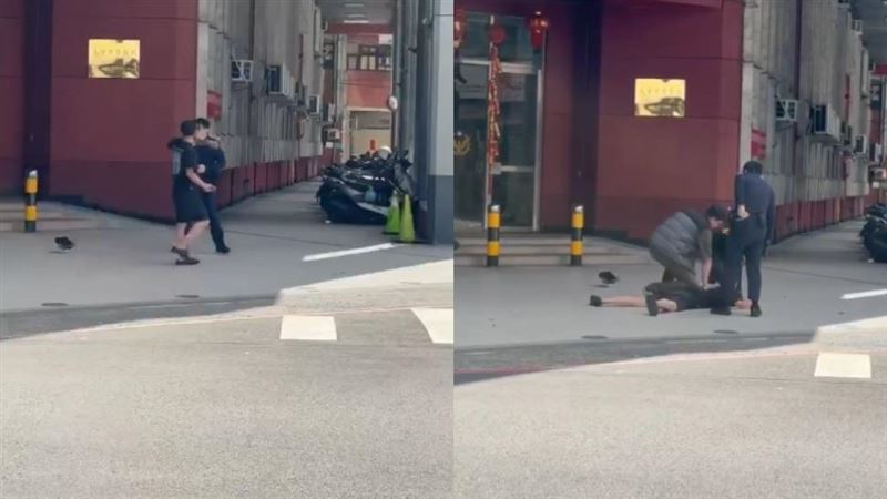 騎機車衝撞基隆警局!前科男遭警壓制逮捕