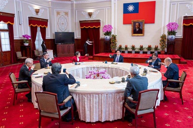 賴清德總統今（23）日與五院院長新春茶敘。（圖／總統府提供）
