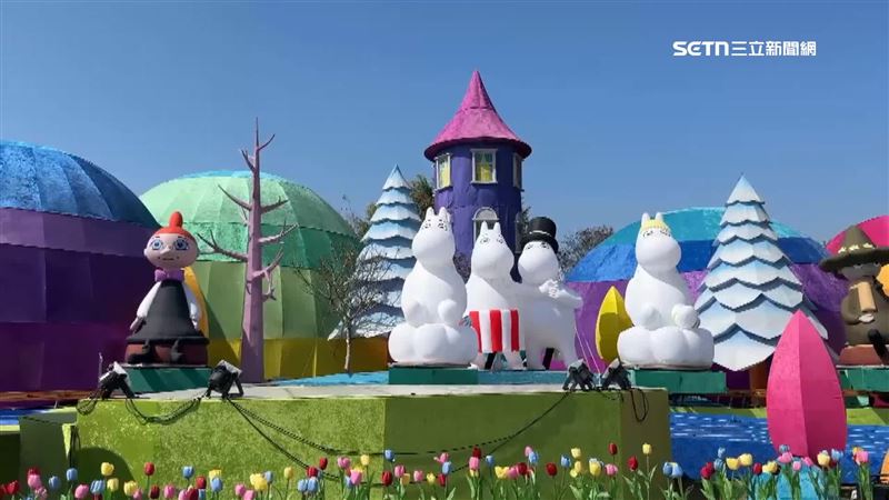 台中的中台灣燈會，嚕嚕米家族七大燈會主題展區，吸引不少遊客