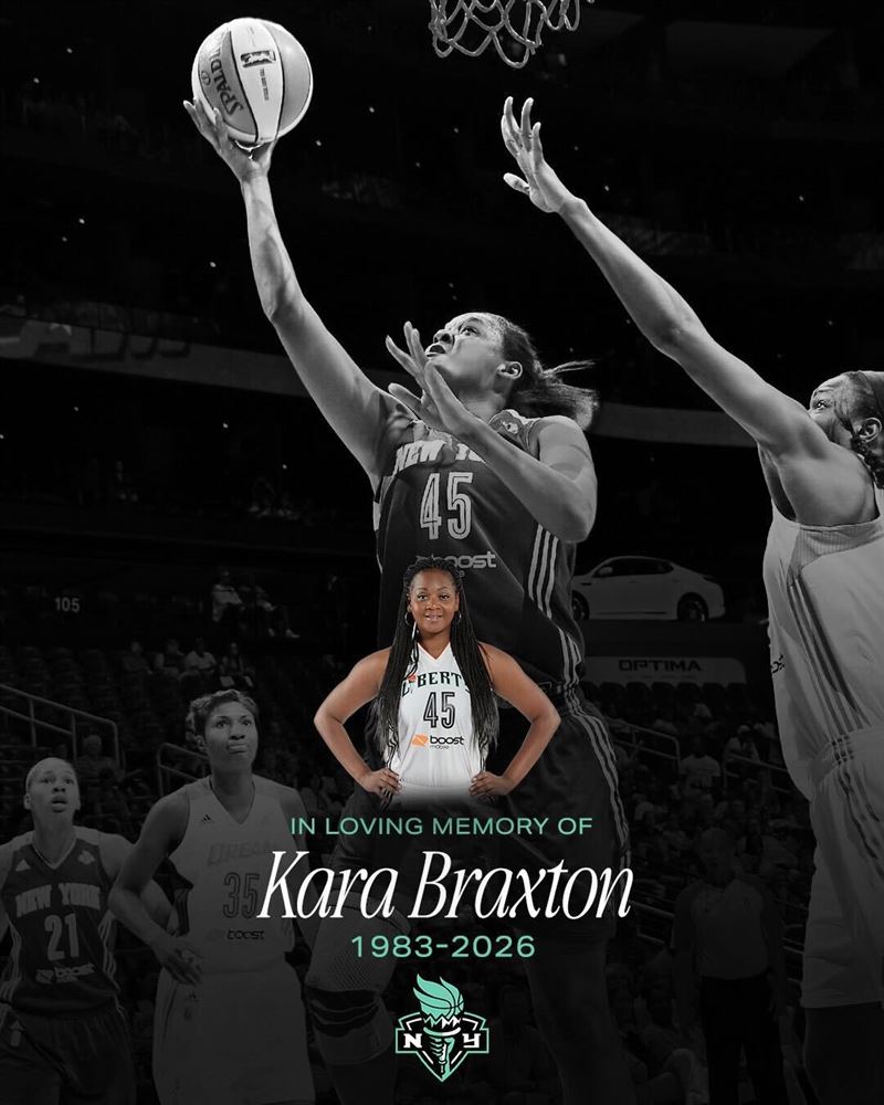 WNBA禁區名將卡拉布蕾斯頓過世。（圖／翻攝自X @nyliberty）