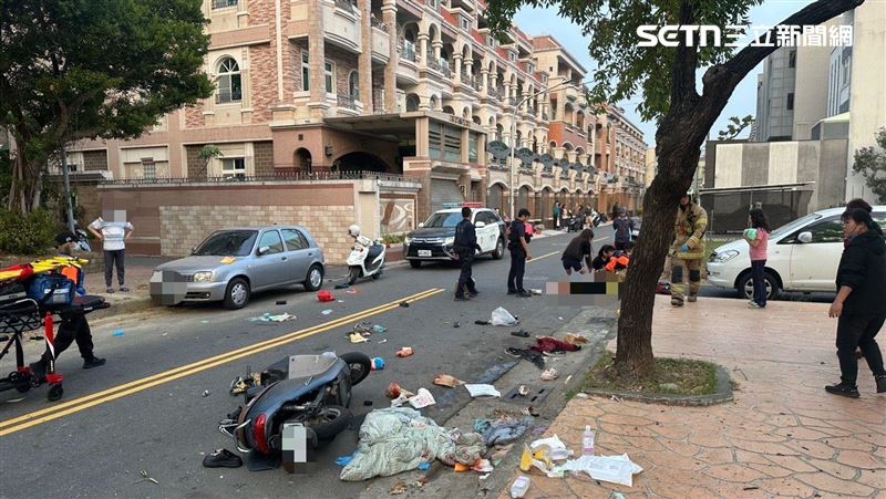 新/台南貨車亂衝撞機車 4童1女濺血送醫