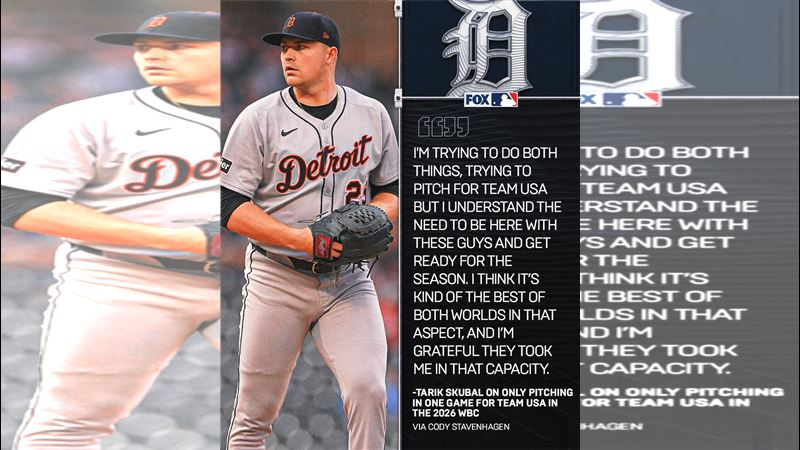 2屆塞揚史庫柏（Tarik Skubal）宣布經典賽只會登板一場。（圖／翻攝自X平台 @MLBONFOX）