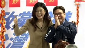 國民黨新北新春團拜,鄭麗文與劉然和互動（圖／翻攝畫面）