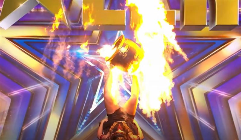 楊立微登上英國達人秀舞台,用表演驚豔全場。(圖/取自楊立微臉書)