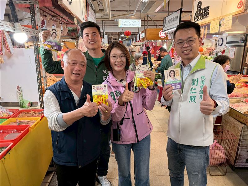 桃園戰將劉仁照、陳睿生赴汐止陪掃街，相挺蔡美華「原因全說了」