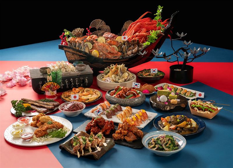 3月1日起，五、六、日到田園西餐廳，可享用「春意漫遊．食在日韓」日韓百匯吃到飽。（圖／飯店旅宿業者提供）