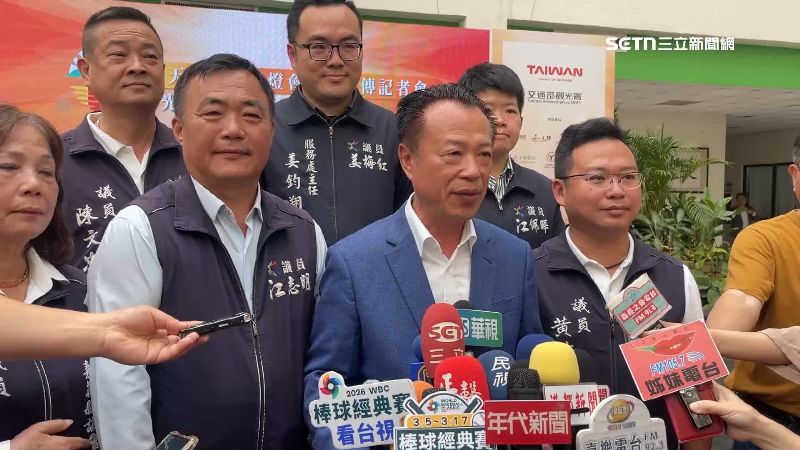 嘉義縣長翁章（中）梁表示，希望大家為台灣隊加油