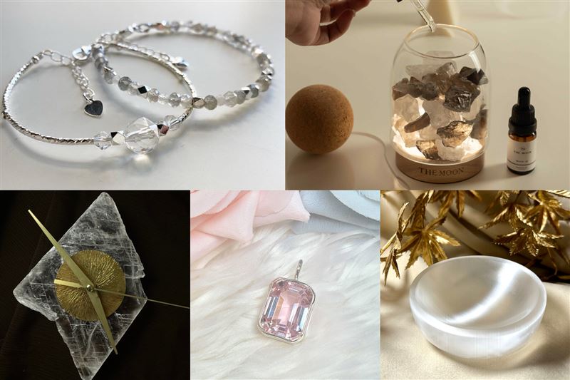 2026首波水逆直擊雙魚！Pinkoi提倡靈魂斷捨離：用透石膏、白水晶、紫鋰輝石等清透系水晶，在感性風暴中重整內在思緒。（圖／品牌業者提供）