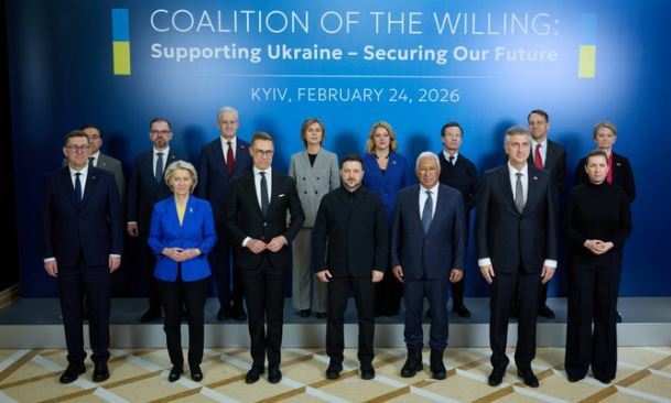 歐盟執行委員等國領導人，於今日抵達基輔，展現對烏克蘭的支持。（圖／翻攝自X平台 @ZelenskyyUa）