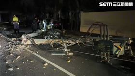 高雄,男女,酒駕,喪屍,轎車,高壓電桿,毒品,依托咪酯,毒駕,大寮區,林園區,車禍,拒檢。（圖／翻攝畫面）