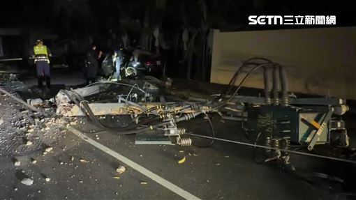 拒檢撞斷高壓電桿！一對男女送醫…搜出毒