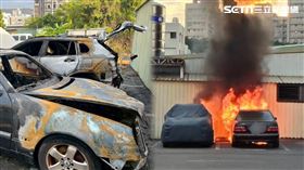 左營區,車輛,火燒車,停車場,意外,（圖／翻攝畫面）