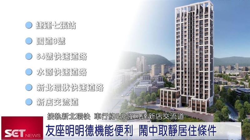 捷運七張站走路2分鐘 友座明明德機能到位