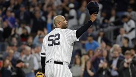 紐約洋基將退休名人堂左投沙巴西亞（CC Sabathia）的52號球衣。（圖／美聯社／達志影像）