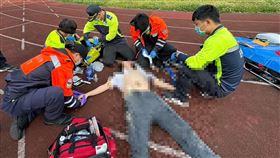 高中生,跑步,CPR,電擊,新竹縣（圖／翻攝畫面）