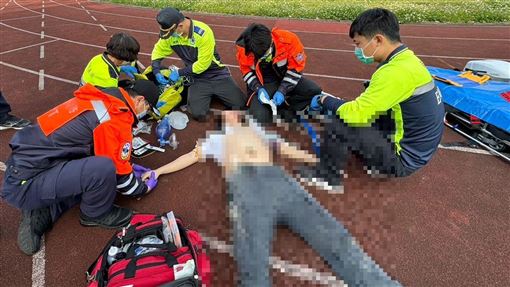 高中生操場跑4圈暈倒　「大字型」倒跑道