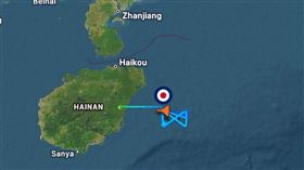 中國無人機以漏斗路徑在南海飛行，還假傳代碼，偽裝成英國空軍的颱風戰鬥機。（圖／翻攝自軍事迷臉書）