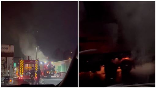 新／拖吊車國道成火球！目擊者嚇：火超大