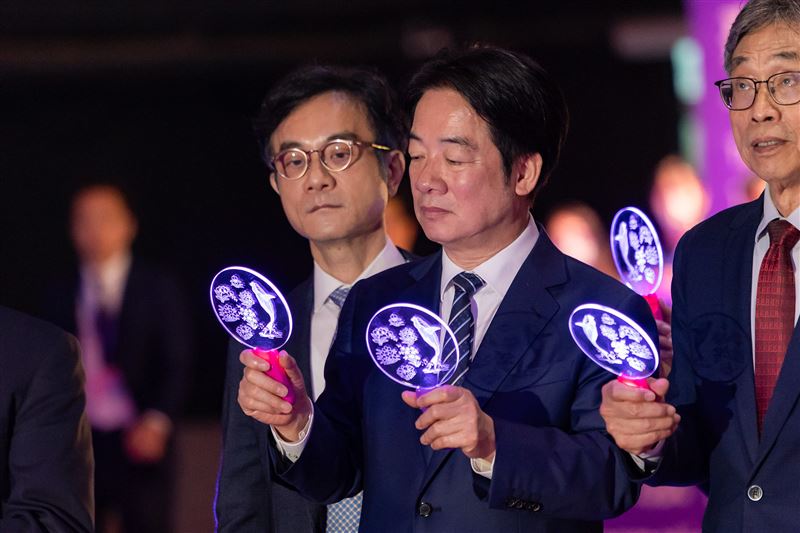 賴清德出席臺灣國際蘭展暨花卉科技展。（圖／總統府提供）