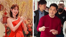 藍白質疑頻發聲是為選台北市長，賈永婕深夜回應洩漏和蔣萬安交情。（合成圖／翻攝自雙方臉書）