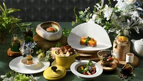 2026士林官邸鬱金香展自2/26起盛大登場，5大展區繽紛花海限時11天。連鎖加盟協會看好「跨界行銷」商機，青青食尚同步推出限定甜點《鬱見春光》。活動期間加Line不僅甜點升級，平日更提供預約接駁，串聯賞花與森林午餐的春日行程！（圖／加盟連鎖協會提供） 