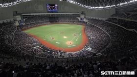 台日棒球國際交流賽，火腿鬥士隊和經典賽台灣隊之戰吸引28996位球迷進場。（圖／記者劉彥池攝影）