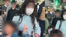 媽媽帶小孩在澀谷拍照留念，沒想到被惡意衝撞。（圖／取自threads）