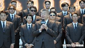 WBC台灣代表隊出發前往宮崎，中職會長蔡其昌致詞。（圖／記者劉彥池攝影）