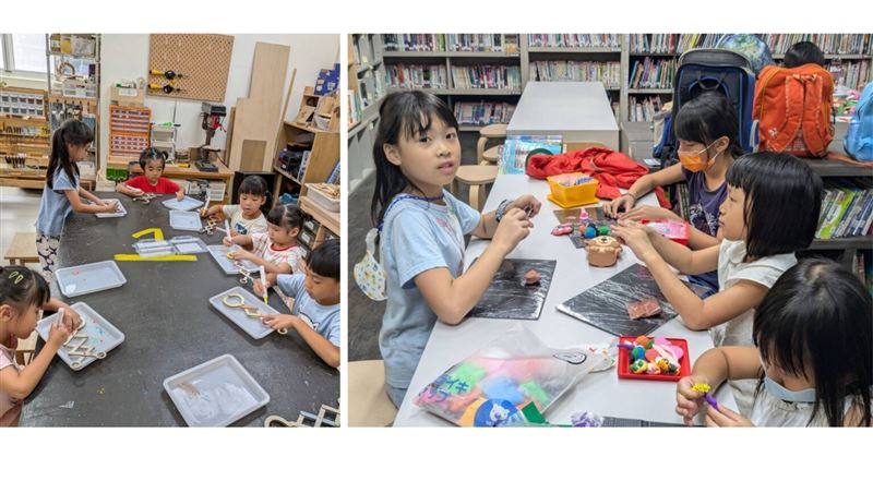 在黃韶琴的繪畫課程中，孩子們跳脫填鴨式學習，學會自己動手去完成作品，培養出獨立思考能力。（圖／花漾量子提供）