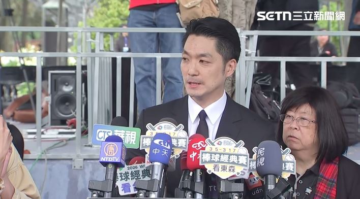 蔣萬安出席228紀念會並接受媒體聯訪（圖／翻攝畫面）