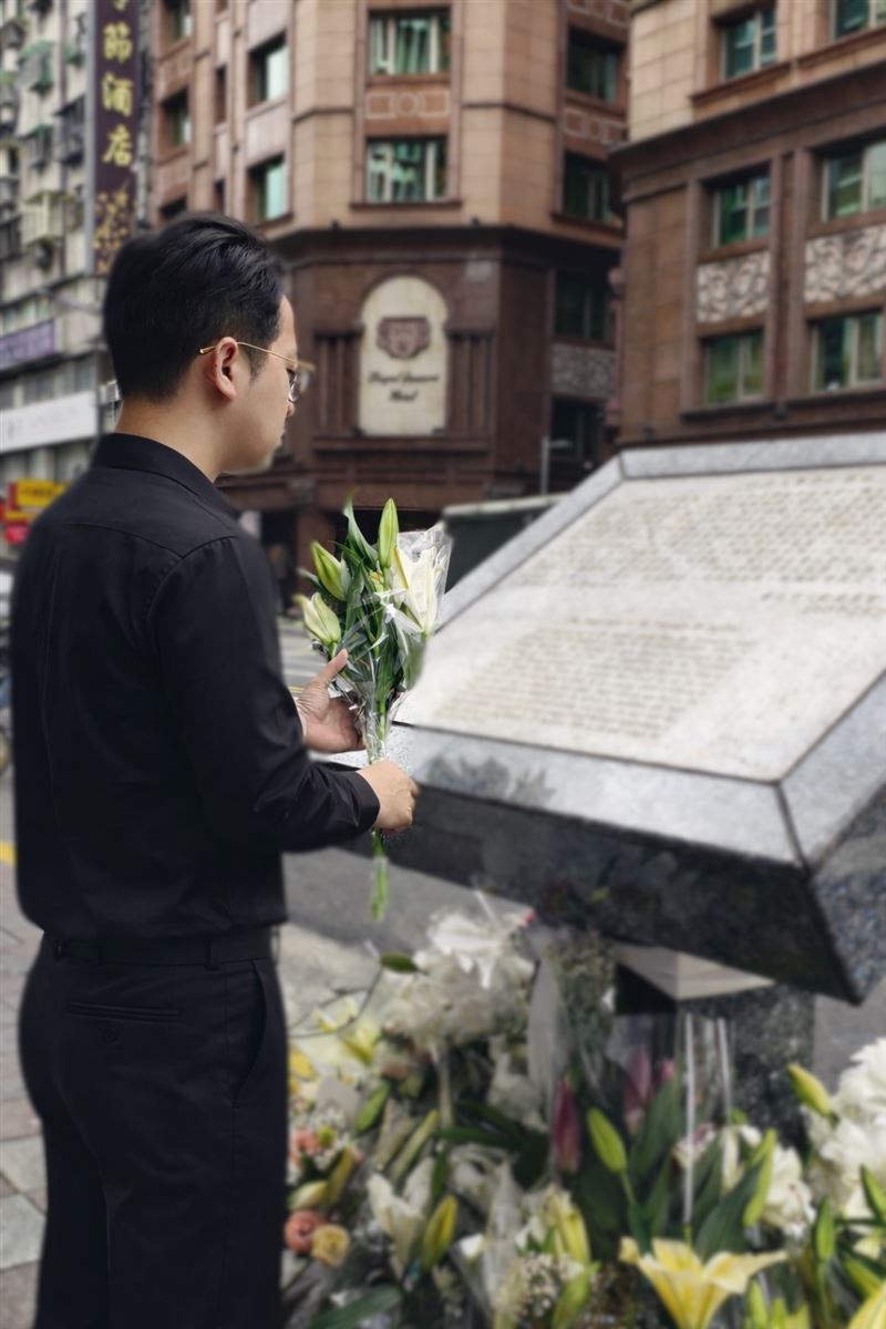 林子揚強調二二八紀念日是提醒台灣人民，民主與自由並非從天而降，而是歷經壓迫、抗爭與犧牲才得以實現。（圖／林子揚提供）