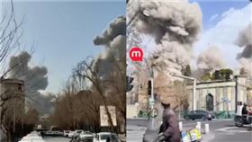 美以聯手空襲伊朗，多座城市傳出爆炸，攻擊規模預料遠超去年核設施轟炸行動。（圖／翻攝自Ｘ）