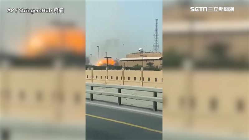 伊朗對巴林的攻擊是以美軍基地為核心目標。（圖／AP／StringersHub 授權）