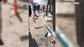 伊朗前總統德黑蘭住所遭到轟炸。（圖／AP／StringersHub 授權）