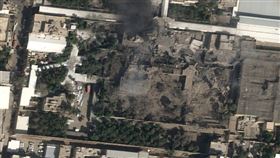 哈米尼德黑蘭住處衛星影像曝：慘遭炸毀！（圖／路透社／達志影像）