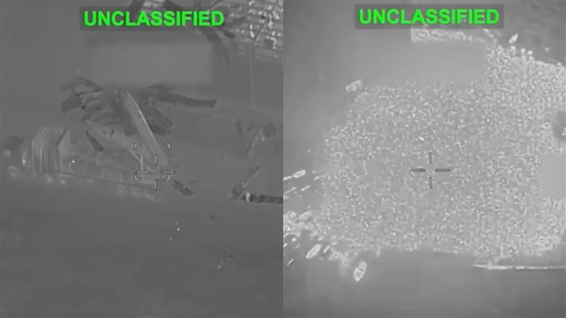 美國中央司令部(U.S. Central Command)公布美軍空襲伊朗的最新畫面。(圖/翻攝自U.S. Central Command臉書)