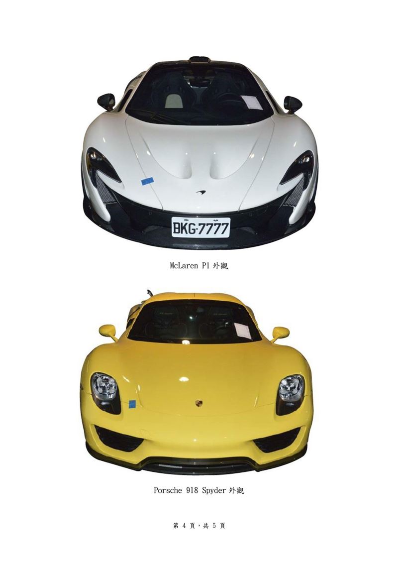 太子集團查扣超跑將拍賣。（圖／翻攝法務部行政執行署臺北分署FB）