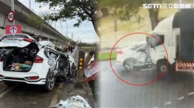 桃園市,貨車,車禍,鐵棺,移工,高鐵,（圖／翻攝畫面）