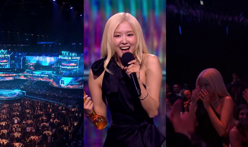 BLACKPINK成員Ros&eacute;成為K-POP第一人。（組合圖／翻攝自IG @brits）