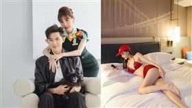 敖犬空姐老婆發發貼出禁忌視角照，開玩笑說「趁老公不在」。（圖／翻攝自ＩＧ）