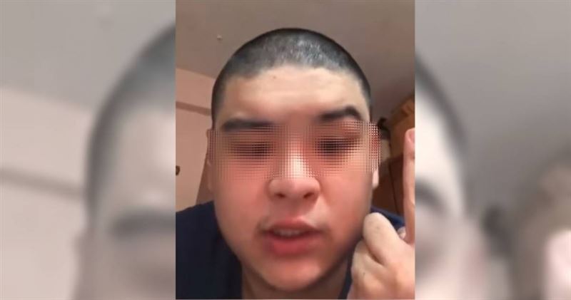 台北市警局1日下午獲報有男子自拍影片揚言在總統府與三大機場放置多枚炸彈。（圖／翻攝畫面）