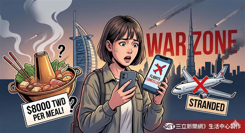 台灣旅客被迫滯留杜拜，無奈表示，兩個人隨便吃一餐連鎖火鍋，就要噴掉台幣4000至8000元。但旅平險竟然因為「1個原因」完全不理賠（示意圖／《三立新聞網》生活中心製作）