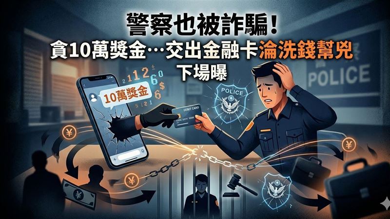 警察也被詐騙!貪10萬…淪洗錢幫兇下場曝