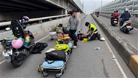 車禍事故現場情形。（圖／翻攝畫面）
