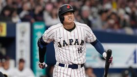 日本隊官辦熱身賽首戰大谷翔平3打數沒有安打演出。（圖／美聯社／達志影像）