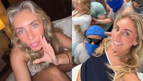 英國知名成人片女優邦妮，才完成與數百名男性發生無套性行為的計畫，隨即對外宣布懷孕，邦妮甚至表示，將透過事前蒐集的DNA資料找出生父。（圖／翻攝自IG @bonniebluelinks）