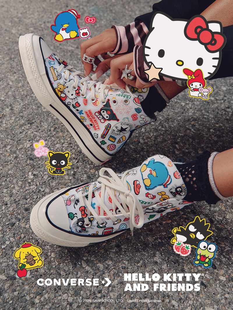 CONVERSE HELLO KITTY AND FRIENDS聯名系列。（圖／品牌業者提供）