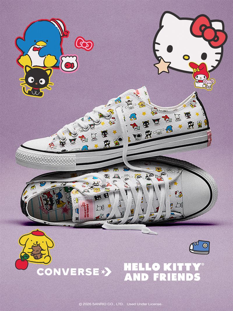CONVERSE HELLO KITTY AND FRIENDS聯名系列。（圖／品牌業者提供）