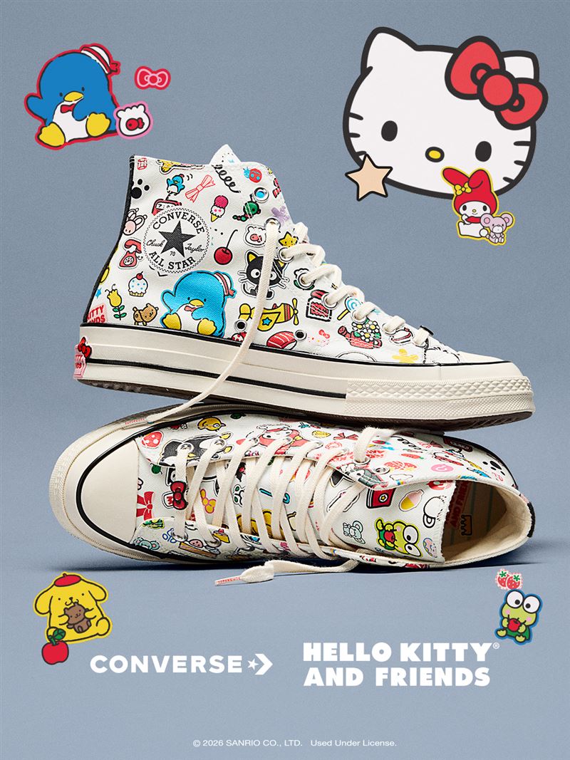 CONVERSE HELLO KITTY AND FRIENDS聯名系列。（圖／品牌業者提供）